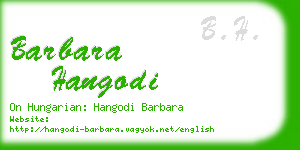 barbara hangodi business card